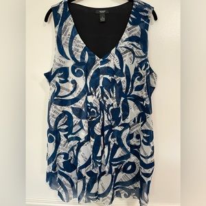 Sleeveless layered lined tunic